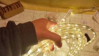 COSTCO 18ft LED Rope Light w Remote 120volt  7  UNBOXING  Not sure what to do with it [upl. by Tolmach]