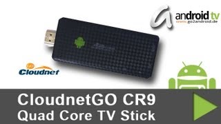 GER CloudnetGO CR9S HDMI TV Stick  First touch amp view Full Version [upl. by Glarum]