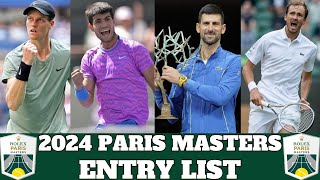 2024 Paris Masters  Entry List [upl. by Leinaj]