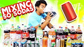 Mixing All My 50 Sodas Together and Drinking It [upl. by Icnan]