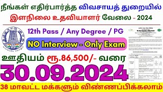 Assistant Govt Jobs 2024 ⧪ TN govt jobs 🔰 Job vacancy 2024 ⚡ Tamilnadu government jobs 2024 [upl. by Atteval]