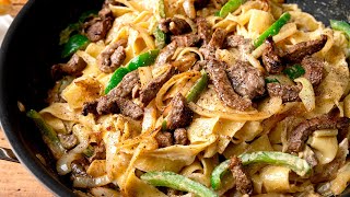 Combination of flavours and dishes that works so well  Philly Cheesesteak Pasta [upl. by Yaja]