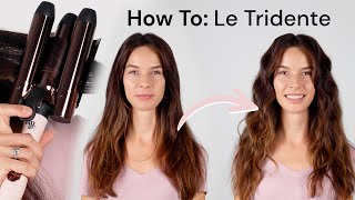 How To Use Le Tridente Titanium Triple Barrel Waving Iron from L’ange [upl. by Nosirrah]