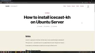 How to install icecastkh on Ubuntu Server [upl. by Yasdnyl]