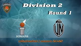 Atlasbasket  Div 2Round 1  IONIANS vs UNBROKEN [upl. by Akinnor]