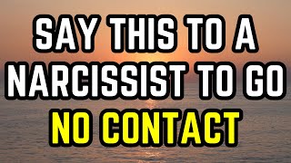 Say This to a Narcissist to Go No Contact [upl. by Julita73]