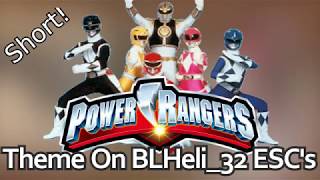 Power Rangers Theme SHORT on BLHeli32 ESCs  Startup music [upl. by Esenwahs]