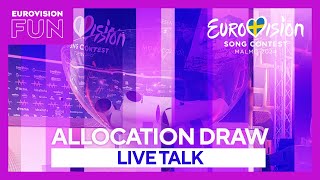 LIVE TALK Eurovision 2024 ALLOCATION DRAW EurovisionFun Live Stream [upl. by Htiderem]