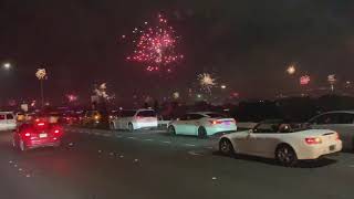 Dozens of Illegal Fireworks Light Up Hawaiian Sky During New Years Eve Celebrations [upl. by Archy]