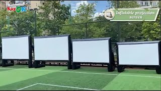 Waterproof Inflatable Movie Screen Airtight Projector Screen For Outdoor [upl. by Osric]