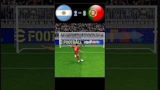 Argentina vs Portugal  FINAL  Penalty shoot by efootball👍 realistic pes gaming👍  shorts [upl. by Anib]