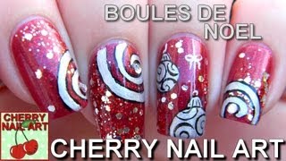 NOEL nail art boules de noel paillettes [upl. by Dunaville]