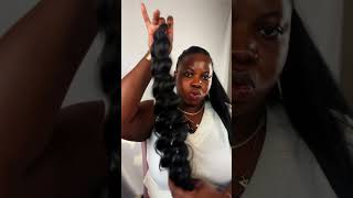 How to Sleek Braided ponytail on 4c hair hairstyles 4chair hairstyletutorial [upl. by Ellevel]