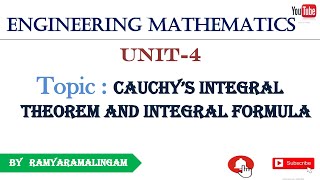 Cauchys Integral Theorem and Cauchys Integral Formulas  Complex Analysis  in tamil [upl. by Rolyt]