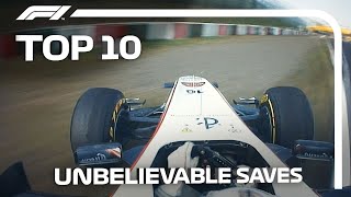 Top 10 Unbelievable Saves In F1 [upl. by Phyl680]