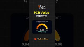 What is PCR value in option trading  Put Call Ratio shortvideo [upl. by Kimber]