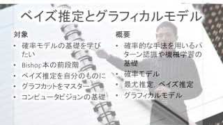 「ベイズ推定とグラフィカルモデル：コンピュータビジョン基礎1」の説明（旧バージョン） 0【ベイズ推定とグラフィカルモデル】 00 Intro [upl. by Orlina]