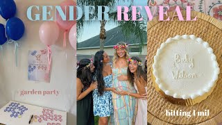 GENDER REVEAL telling my friends garden party amp hitting 1 million [upl. by Oidale957]