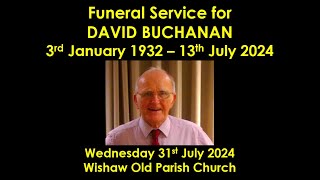 Wishaw Old Parish Church Funeral service for David Buchanan 31st July 2024 [upl. by Mundford]