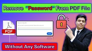 Remove Password From Protected PDF File Without Software Offline Method [upl. by Eeimaj]