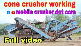 Cone crusher working  stone crusher  conecrusher [upl. by Auqenwahs]