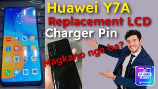 Huawei Y7A Replacement LCD ampcharger pin Magkano nga ba [upl. by Nawotna]