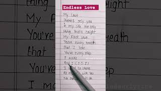 Endless Love verse 1 Lionel Richie Diana Ross endless endlesslove lyrics song music shorts [upl. by Adnaral]