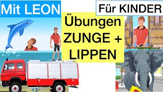 Mundmotorik Übungen für Kinder ZUNGE  LIPPEN kräftigen 25 Min ohne WerbeUnterbrechung Leon [upl. by Knowling142]