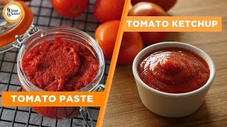 Homemade Tomato Ketchup and Tomato Paste Recipes By Food Fusion [upl. by Yniatirb]