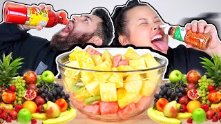 VARIETY OF FRUITS PLATTER  TAJIN  CHAMOY MUKBANG 먹방 EATING SHOW [upl. by Vandervelde]