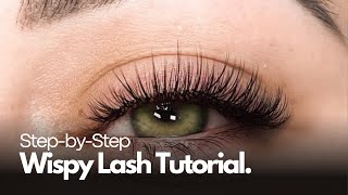 LASHING 101  Wispy CC Curl Eyelash Extension Tutorial  Step By Step [upl. by Ytinav829]