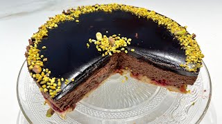 BAVAROIS EXPRES FRAMBOISES CHOCOLAT 🍫 SANS CUISSON [upl. by Ahtoelc]