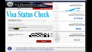 US Visa Status Check CEAC At NVC  In transit Ready Issued Refused  Administrative Processing [upl. by Hadeehsar253]