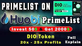 Huobi Primelist Decimated DIO IDO  Registration Process  Full Details in Hindi [upl. by Eatnoj]