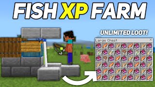 BEST AFK FISH FARM in 121 Minecraft Bedrock amp PE [upl. by Lrigybab]