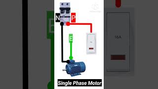 single phase motor connection diagram shorts shortsfeed shortsvideos youtubeshorts electrician [upl. by Akimahs]