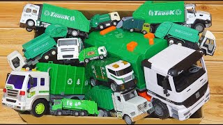 Collect the green garbage truck in a box and check its running Working minicar [upl. by Esenaj]