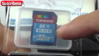 WiFi SD Transcend Unboxing 32 GB SDHC Class 10 Memory Card Español [upl. by Montana]