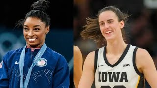 Simone Biles and Gabby Thomas reveal how they surprised Caitlin Clark at WNBA [upl. by Schwab984]