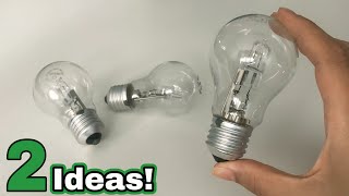 2 Incredible Recycling Ideas with Old Light Bulbs [upl. by Lydon842]