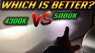 4300k vs 5000k HID KIT BULB COMPARISON [upl. by Aihsal]