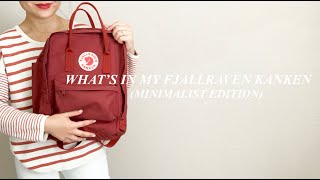 WHATS INSIDE MY FJALLRAVEN KANKEN BACKPACK MINIMALIST EDITION [upl. by Aliban]