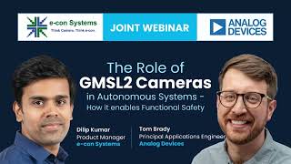 Joint Webinar Role of GMSL2 Cameras in Autonomous Systems  How It Enables Functional Safety [upl. by Earla]