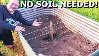 How to FILL a Raised Garden Bed Without Using SOIL [upl. by Kayley]