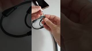 Plug the jack into the 35mm female Lightning adapter to connect the RCA cable on the iPhone shorts [upl. by Adriel]