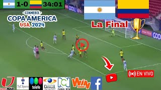 Argentina vs Colombia en vivo donde ver a que hora juega Argentina vs Colombia La Final 2024 [upl. by Sophi]