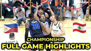 Championship Game  Strong Group PH vs Al Riyadi Lebanon Full Game Highlights [upl. by Spearing]