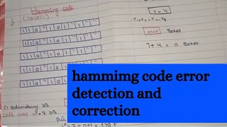 Hamming codes error correction and detection error detection amp correction with easiest example [upl. by Crotty880]