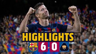 🔥LEWANDOWSKIS 1ST GOAL FOR BARÇA I HIGHLIGHTS BARÇA 60 PUMAS I GAMPER TROPHY🔥 [upl. by Omarr]