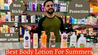 Top 7 Body Lotion for Summers Best Lotion with Sun Protection [upl. by Benjamin131]